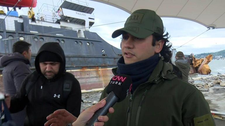 İkiye ayrılan gemide neler yaşandı Denizciler o anları CNN TÜRK’e anlattı